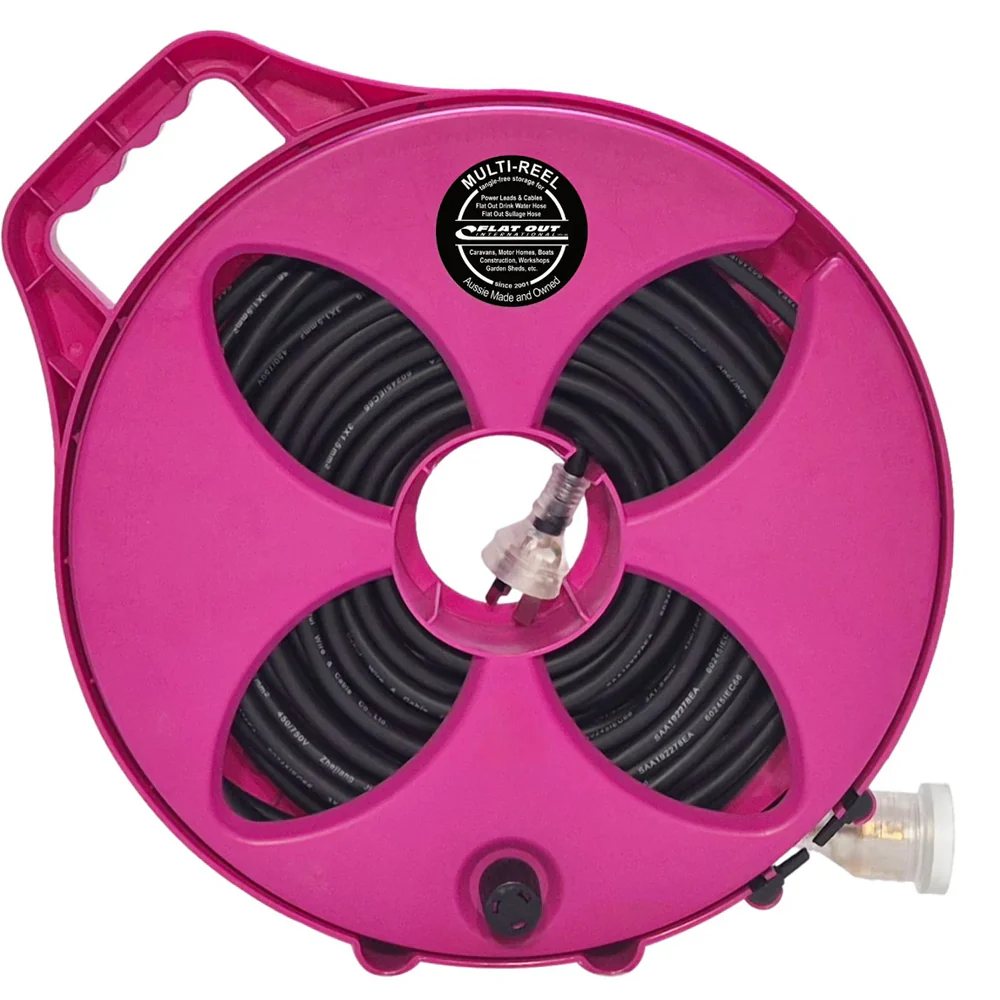 Flat Out Premium 15amp 20m Power Lead with Multi-Reel - Image 3